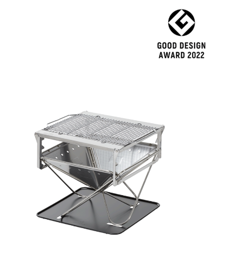 Stainless steel outdoor grill. Award winning grill design