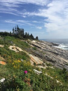 Maine Coast near lighthouse