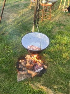 Outdoor cooking in Maine