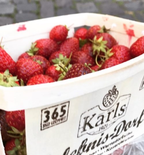 Karl's Erdbeerhof (strawberries) in classic eco friendly container